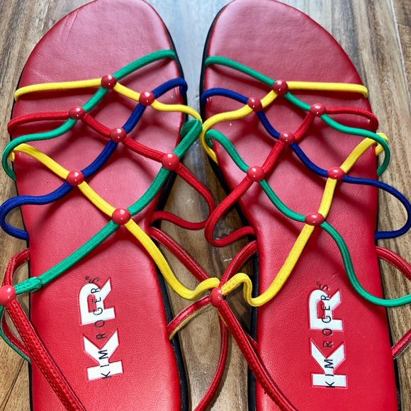 Vintage Kim Rogers Rainbow Rope Sandals - Picture 4 of 9